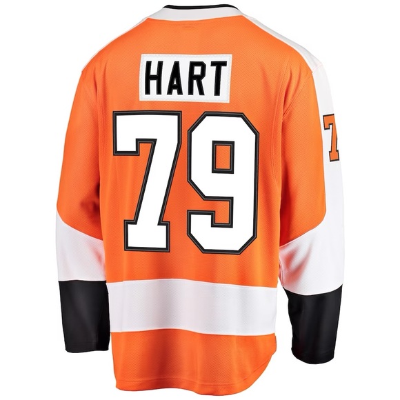 Philadelphia Flyers Carter Hart Fanatics Branded Orange Breakaway Player Jersey - Picture 3 of 3